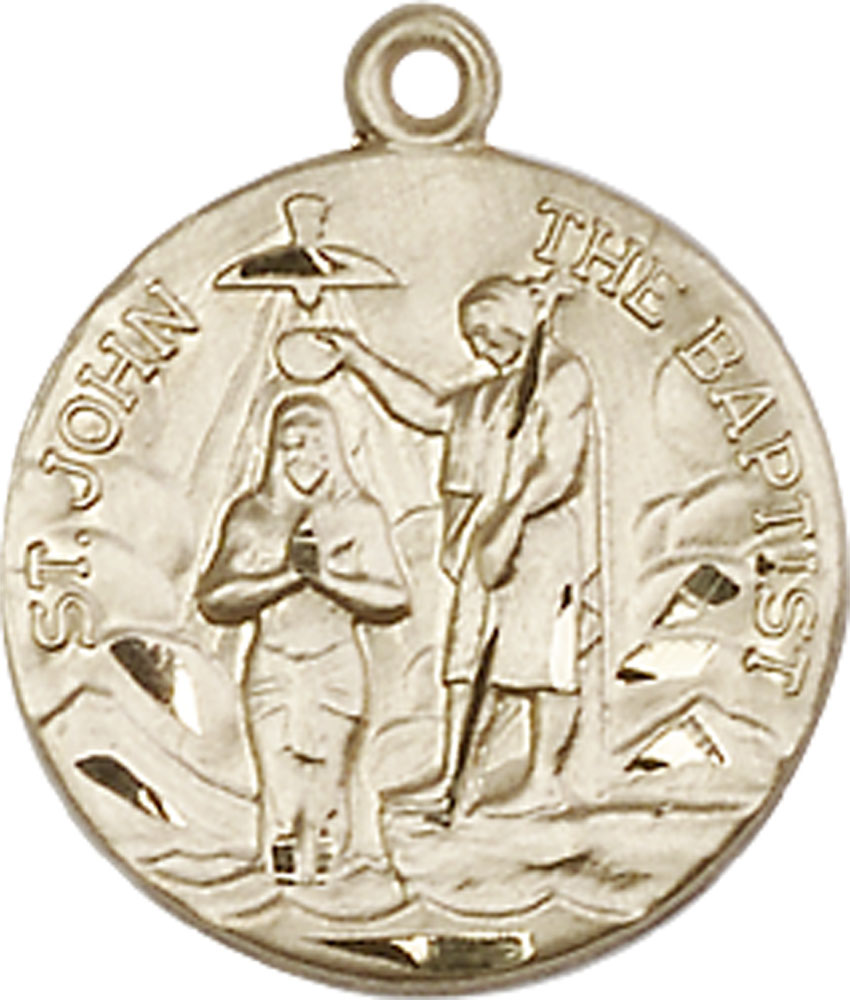 14kt Gold Saint John the Baptist Medal