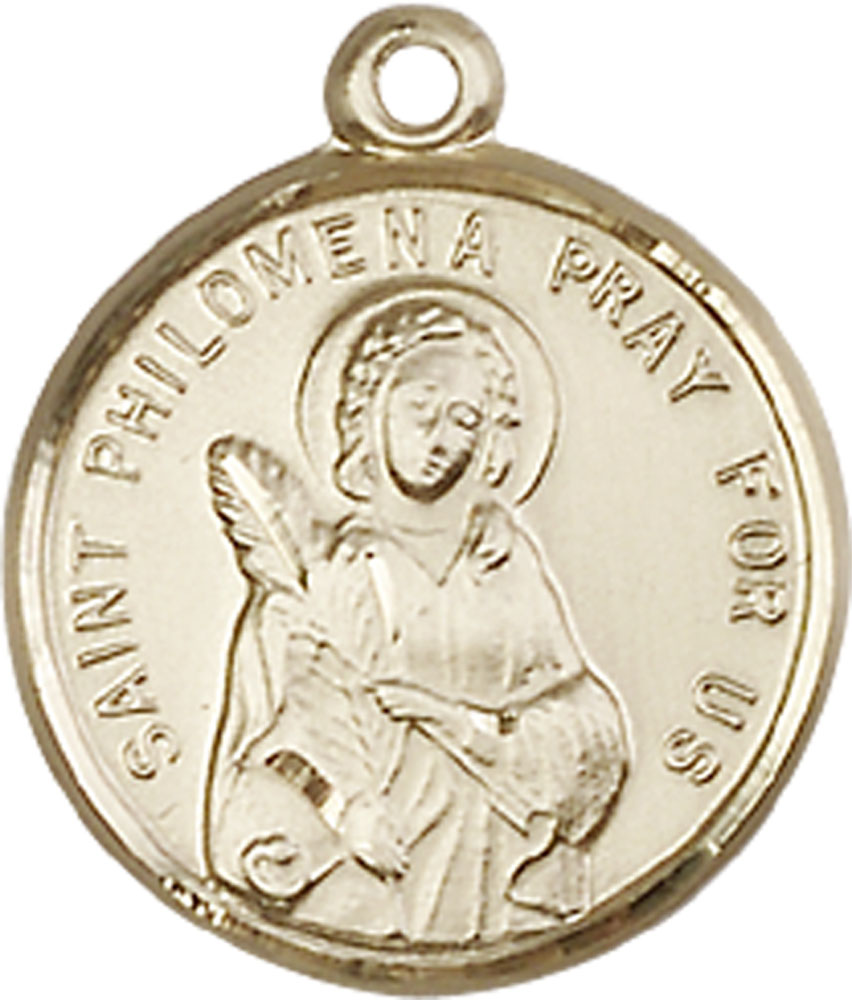 14kt Gold Saint Philomena Medal