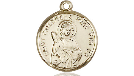 14kt Gold Saint Philomena Medal