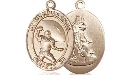 14kt Gold Guardian Angel Track&amp;Field Medal