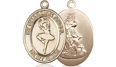 14kt Gold Guardian Angel Dance Medal