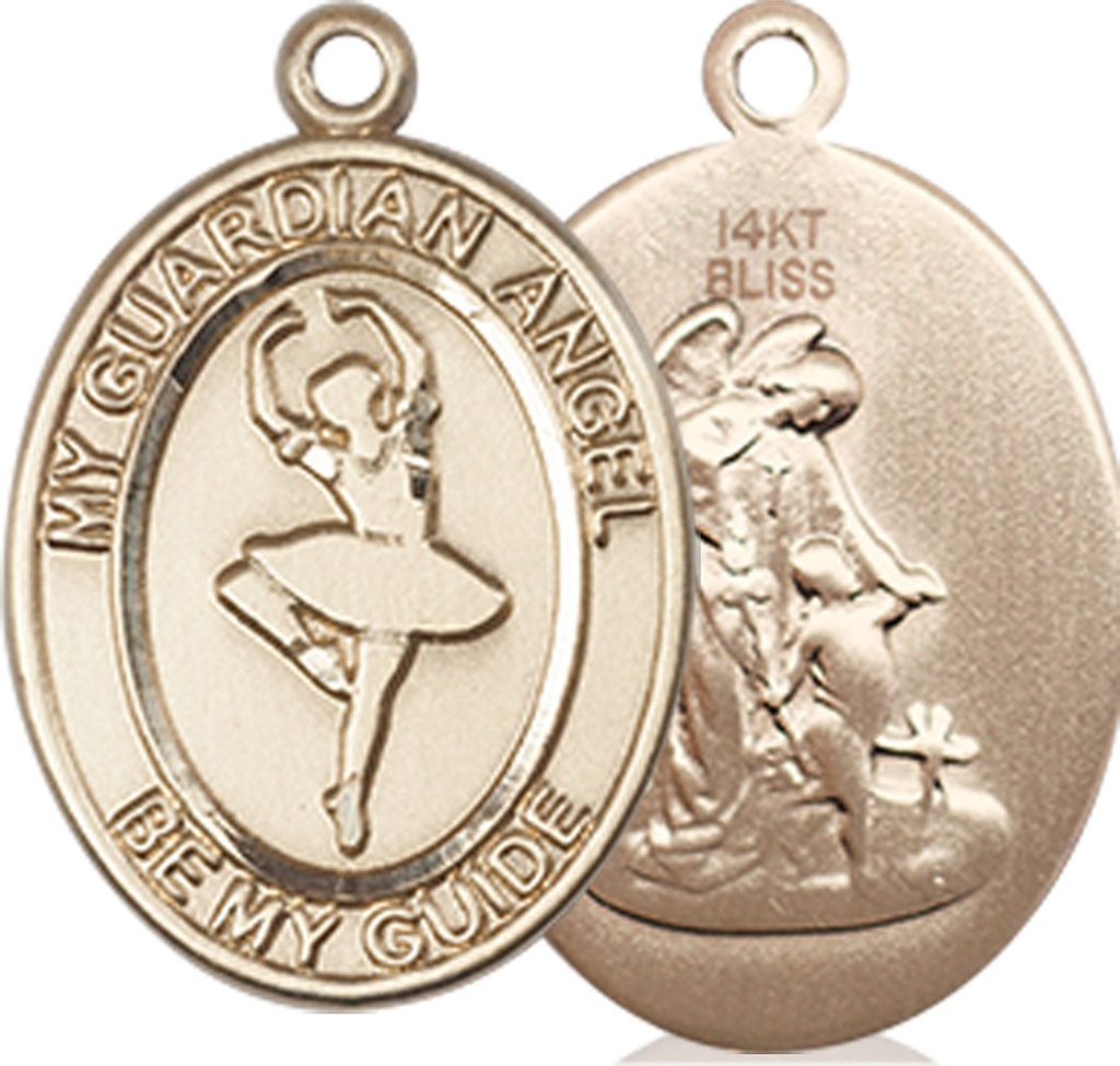14kt Gold Guardian Angel Dance Medal