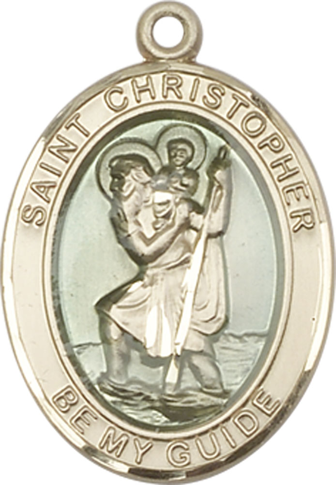 14kt Gold Filled Saint Christopher w/Epoxy Medal