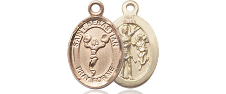 14kt Gold Saint Sebastian Cheerleading Medal