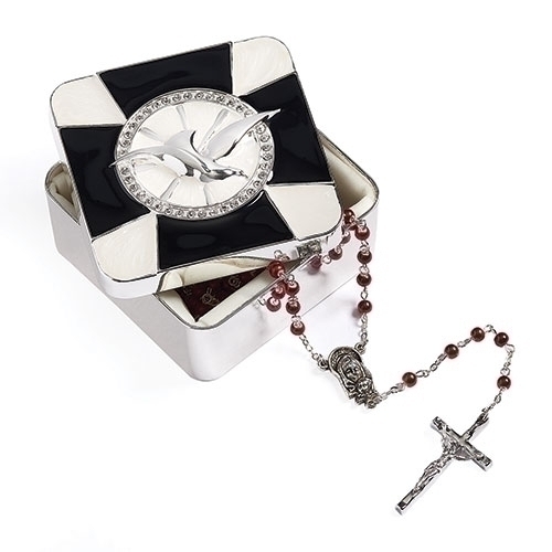 1.5&quot;H Confirmation Box Black - Cross