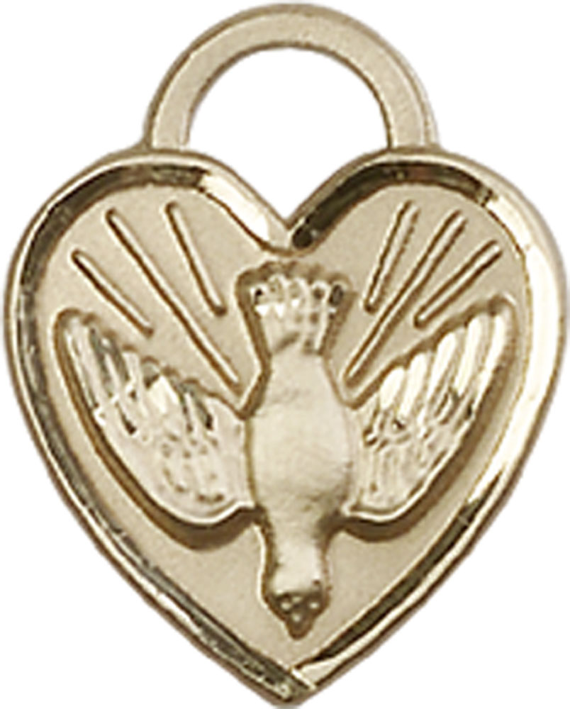 14kt Gold Filled Confirmation Heart Medal