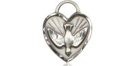 Sterling Silver Confirmation Heart Medal