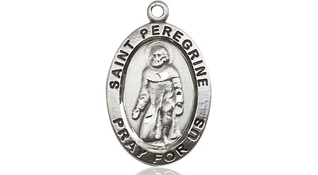 Sterling Silver Saint Peregrine Medal