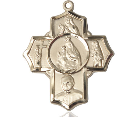 14kt Gold Filled Carmelite 4-Way Medal