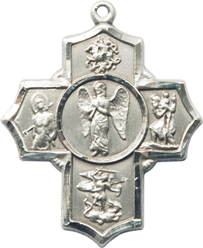 Sterling Silver Warrior 5-Way Medal