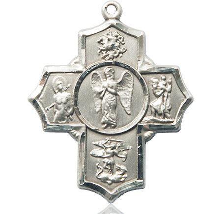 Sterling Silver Warrior 5-Way Medal