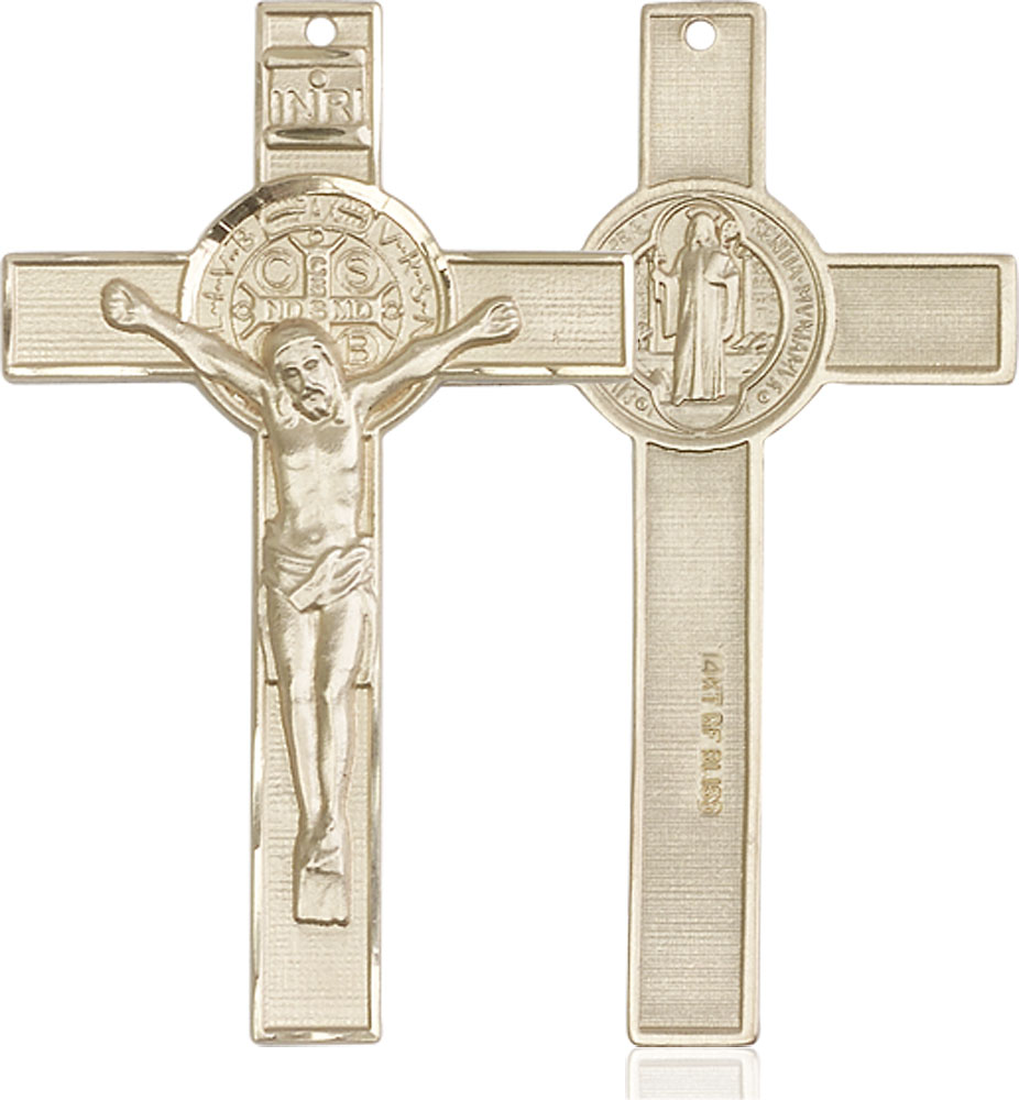 14kt Gold Filled Saint Benedict Crucifix Medal