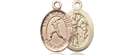 14kt Gold Saint Sebastian  Softball Medal