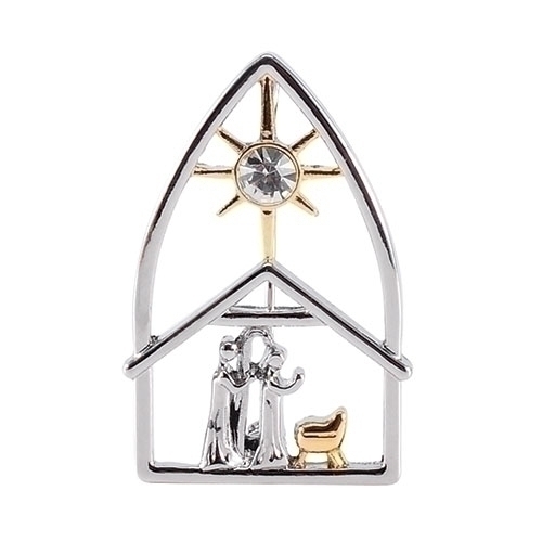1.5&quot;H Nativity Pin - Carded - Christmas
