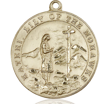 14kt Gold Filled Saint Kateri Medal