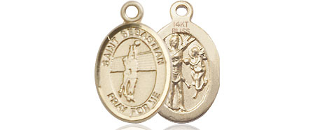 14kt Gold Saint Sebastian Volleyball Medal