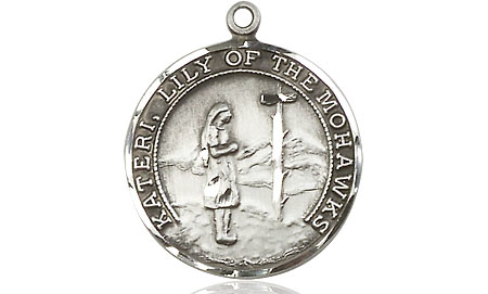 Sterling Silver Saint Kateri Medal