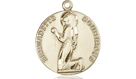 14kt Gold Filled Saint Bernadette Medal