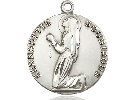 Sterling Silver Saint Bernadette Medal