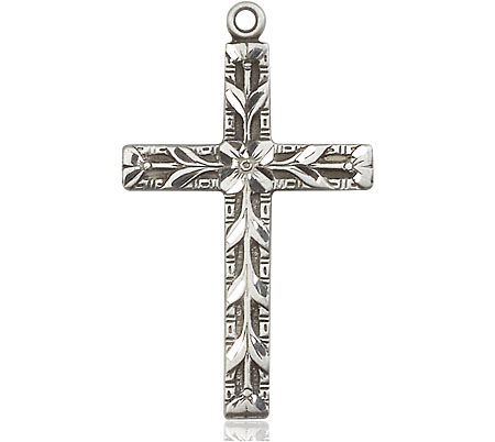 Sterling Silver Cross Medal - With Box