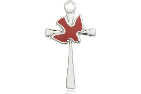 Sterling Silver Cross / Holy Spirit Medal