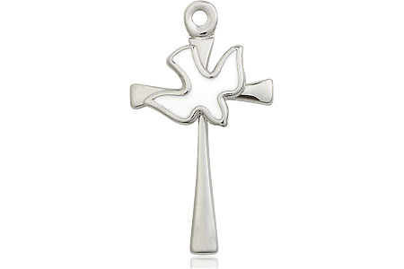 Sterling Silver Cross / Holy Spirit Medal
