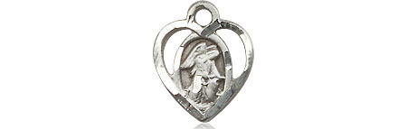 Sterling Silver Guardian Angel Medal