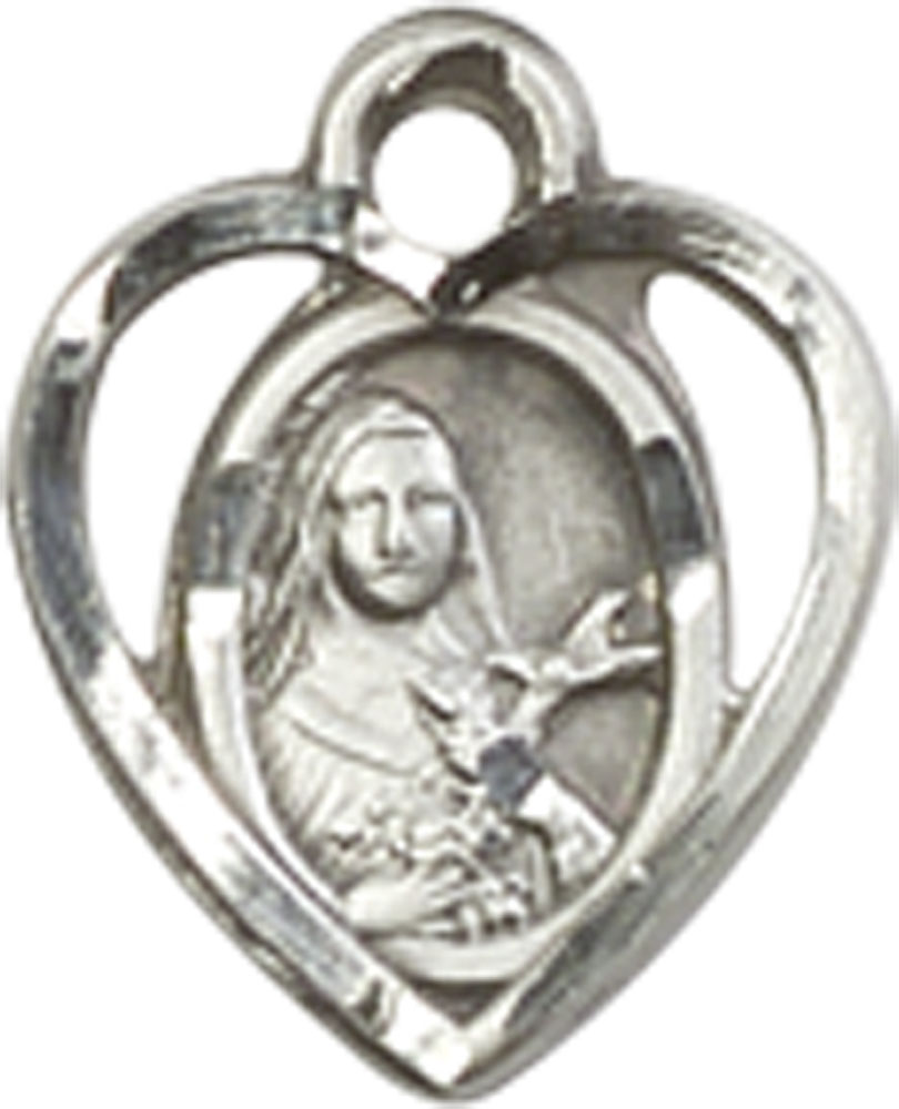 Sterling Silver Saint Theresa Medal
