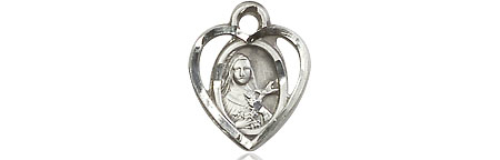 Sterling Silver Saint Theresa Medal