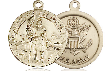 14kt Gold Saint Joan of Arc Army Medal