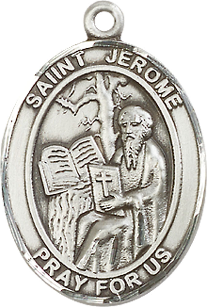 Sterling Silver Saint Jerome Medal