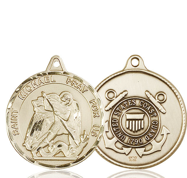 14kt Gold Saint Michael Coast Guard Medal