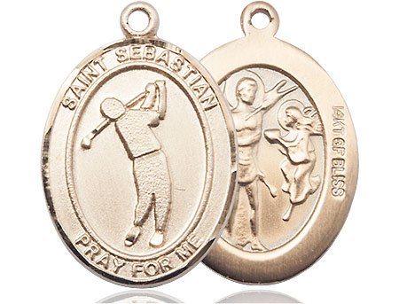 14kt Gold Filled Saint Sebastian Golf Medal