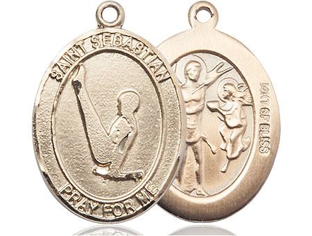 14kt Gold Filled Saint Sebastian Gymnastics Medal