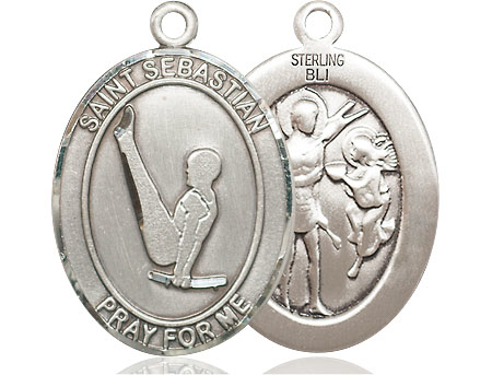 Sterling Silver Saint Sebastian Gymnastics Medal