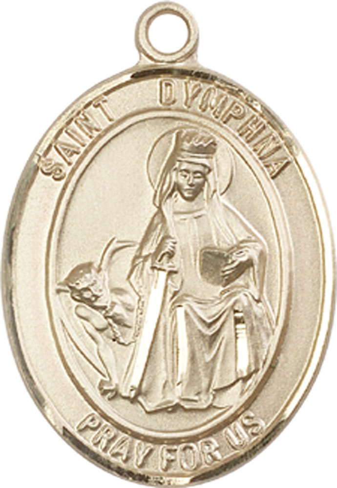 14kt Gold Filled Saint Dymphna Medal