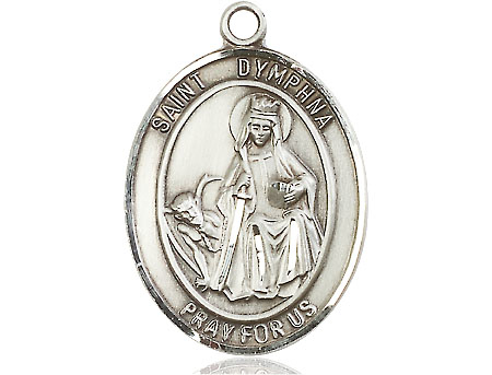 Sterling Silver Saint Dymphna Medal