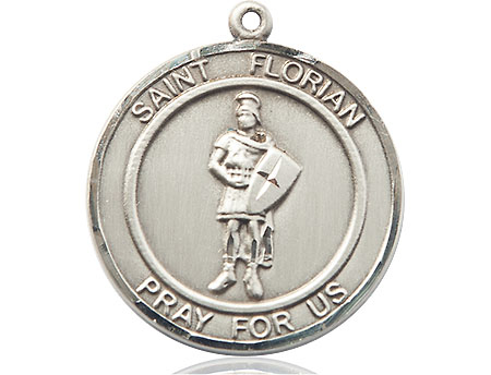 Sterling Silver Saint Florian Medal