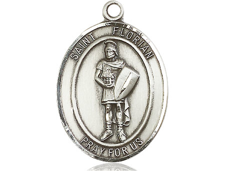 Sterling Silver Saint Florian Medal