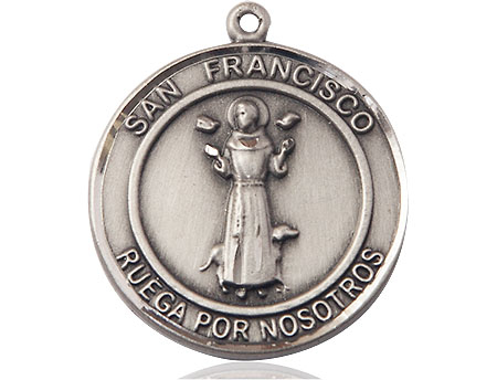 Sterling Silver San Francis of Assisi Medal