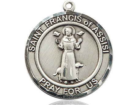 Sterling Silver Saint Francis of Assisi Medal