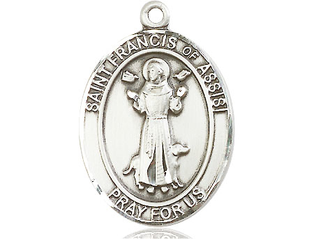 Sterling Silver Saint Francis of Assisi Medal