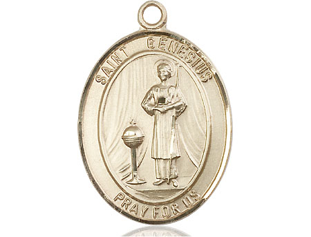 14kt Gold Filled Saint Genesius of Rome Medal