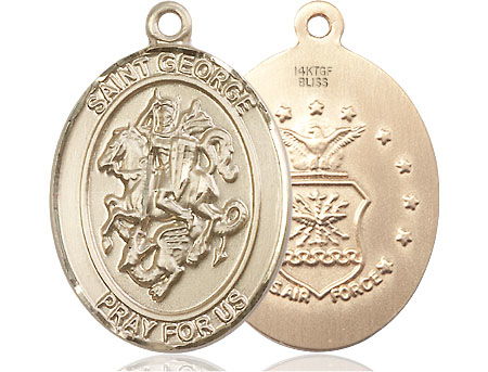 14kt Gold Filled Saint George Air Force Medal