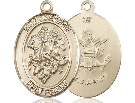 14kt Gold Filled Saint George Army Medal