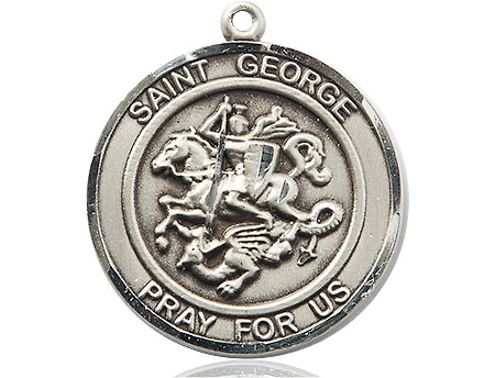 Sterling Silver Saint George Medal