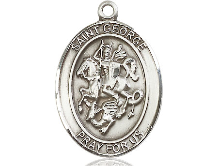 Sterling Silver Saint George Medal