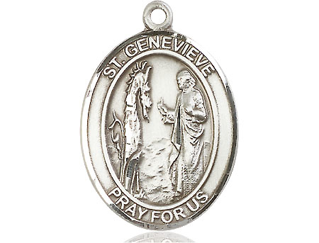 Sterling Silver Saint Genevieve Medal
