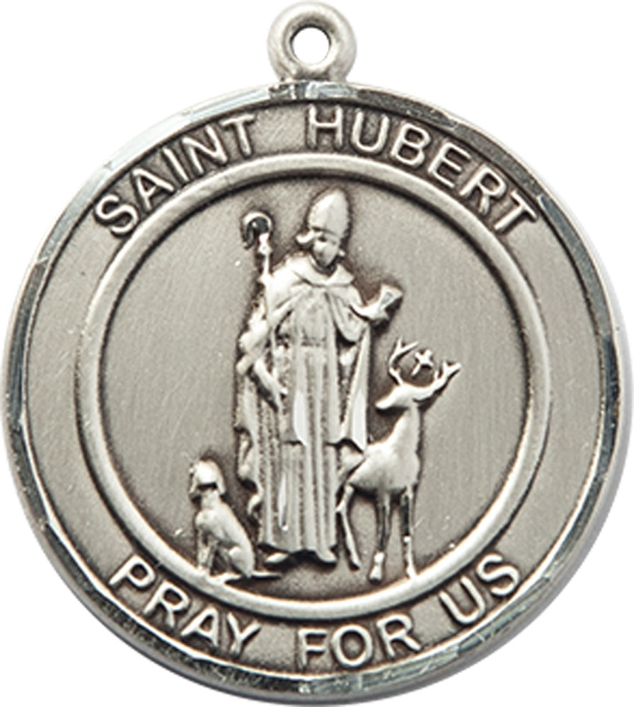Sterling Silver Saint Hubert of Liege Medal