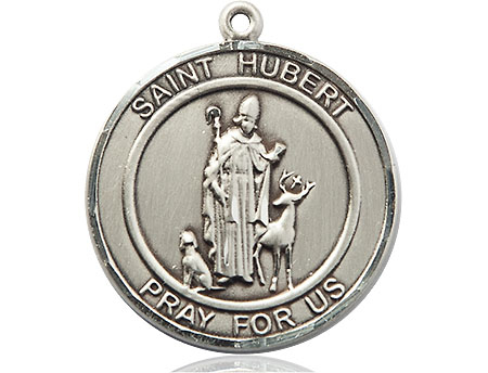 Sterling Silver Saint Hubert of Liege Medal